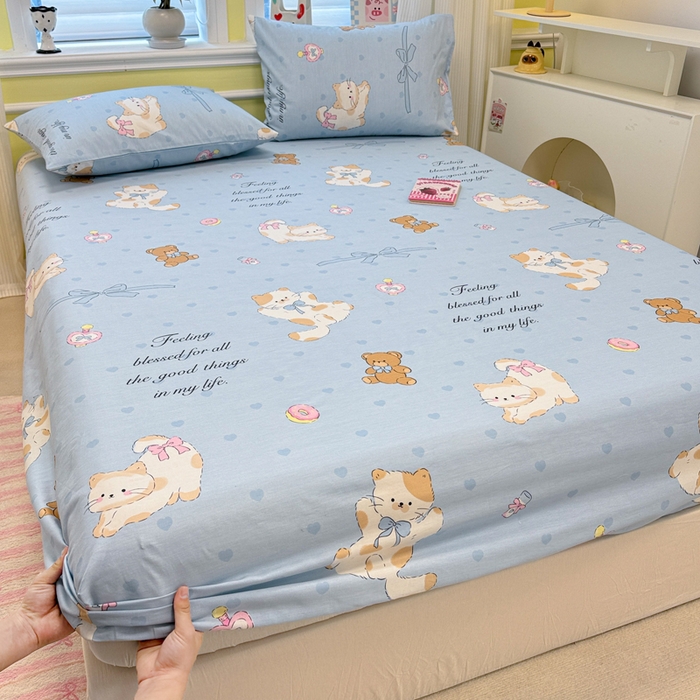 91家纺网 家纺一手货源 找家纺 （总）吉象家纺 2025新款高支密全棉印花单品系列-单床笠