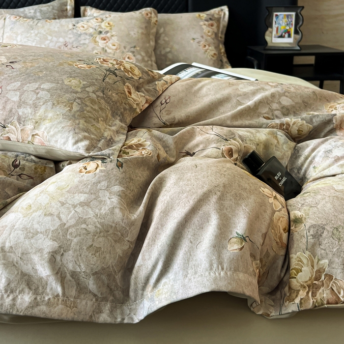 91家纺网 家纺一手货源 找家纺 一比一家纺 2025新款棉代尔轻奢套件 妮娜