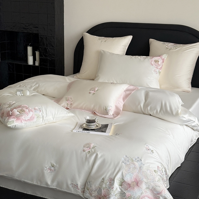 91家纺网 家纺一手货源 找家纺 （总）鹿班家居 2025春夏款100S长绒棉精密刺绣-甜郁季风【标准会员-20元】