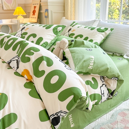 91家纺网 家纺一手货源 找家纺 (总) 清雅福 2025春夏新品全棉13372印花系列四件套