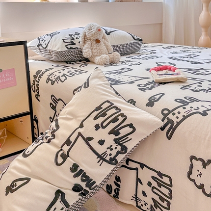 吉象家纺 2025新款高支密全棉印花单品系列-单床单 漫画家