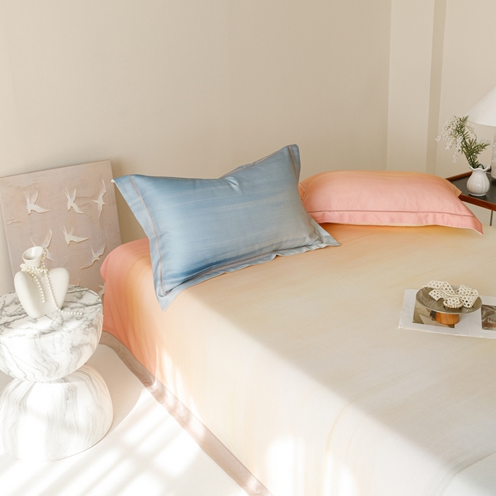 91家纺网 家纺一手货源 找家纺 舒慕 2025新款天丝竹纤维凉席三件套 极光-蓝