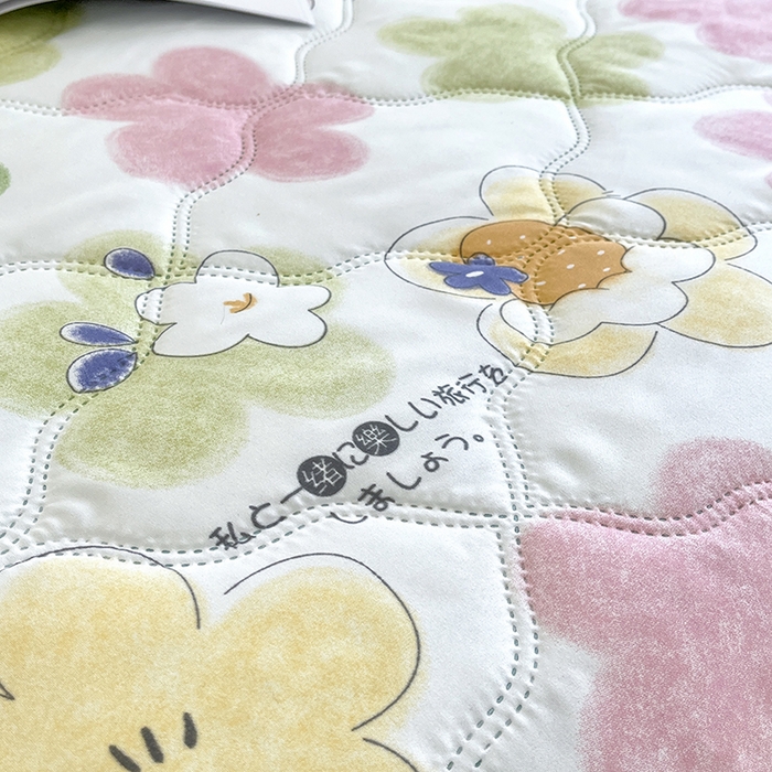 91家纺网 家纺一手货源 找家纺 诗雅纺织 2025新款超柔水洗棉夏凉被空调被 落英缤纷