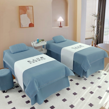 乐逸2025新品四季压线款床罩 压线雾蓝