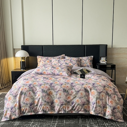 91家纺网 家纺一手货源 找家纺 一比一家纺 2025新款棉代尔轻奢套件 花非花