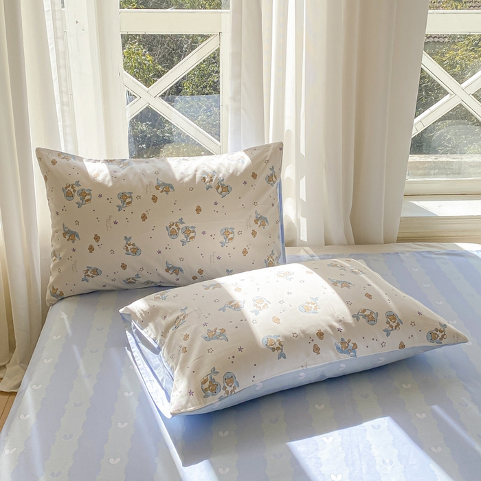 91家纺网 家纺一手货源 找家纺 （总）宜家坊 2025早春新品全棉纯棉喷气13070小清新印花纯棉四件套-风格二