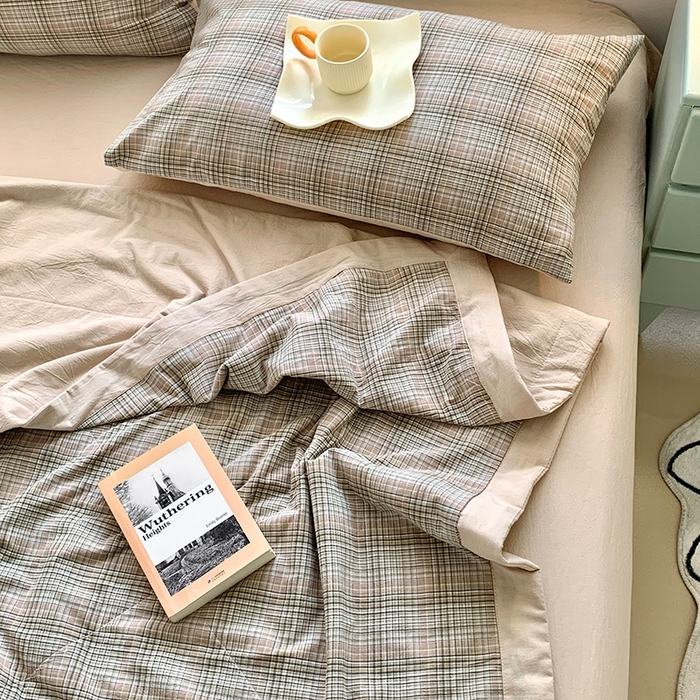 91家纺网 家纺一手货源 找家纺 水洗的故事 2025新款全棉色织水洗棉棉花夏被被子被芯 仙米格