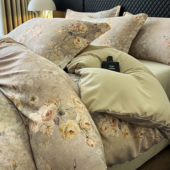 91家纺网 家纺一手货源 找家纺 一比一家纺 2025新款棉代尔轻奢套件 妮娜