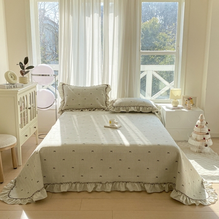 91家纺网 家纺一手货源 找家纺 （总）尊妙被业 2025新款针织棉床盖三件套