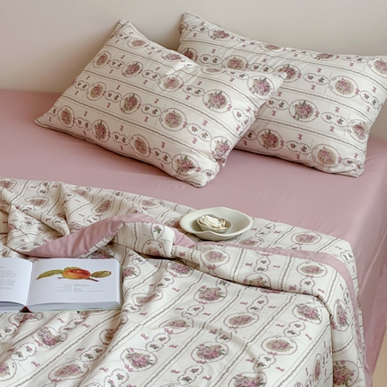 大彩家居 2025新款全棉有氧水洗纱布夏被夏凉被 伊园