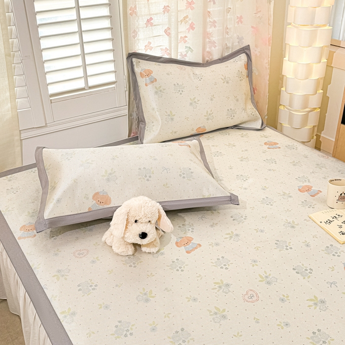 91家纺网 家纺一手货源 找家纺 川悦生活 2025新款数码印花冰藤席 奶芙的哈卡