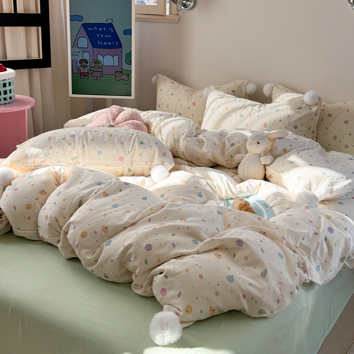 91家纺网 家纺一手货源 找家纺 （总）金爱家 2025新款亲肤舒适纯棉双层纱四件套