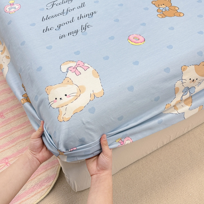 91家纺网 家纺一手货源 找家纺 （总）吉象家纺 2025新款高支密全棉印花单品系列-单床笠