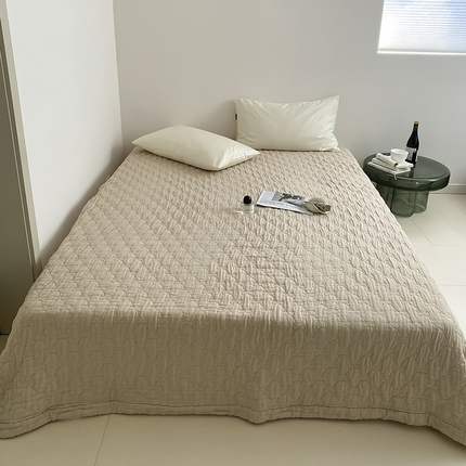 麻依2025新款全棉韩国纱布夏被子被芯 蝴蝶结-驼色