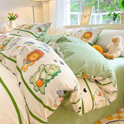 91家纺网 家纺一手货源 找家纺 (总) 清雅福 2025春夏新品全棉13372印花系列四件套