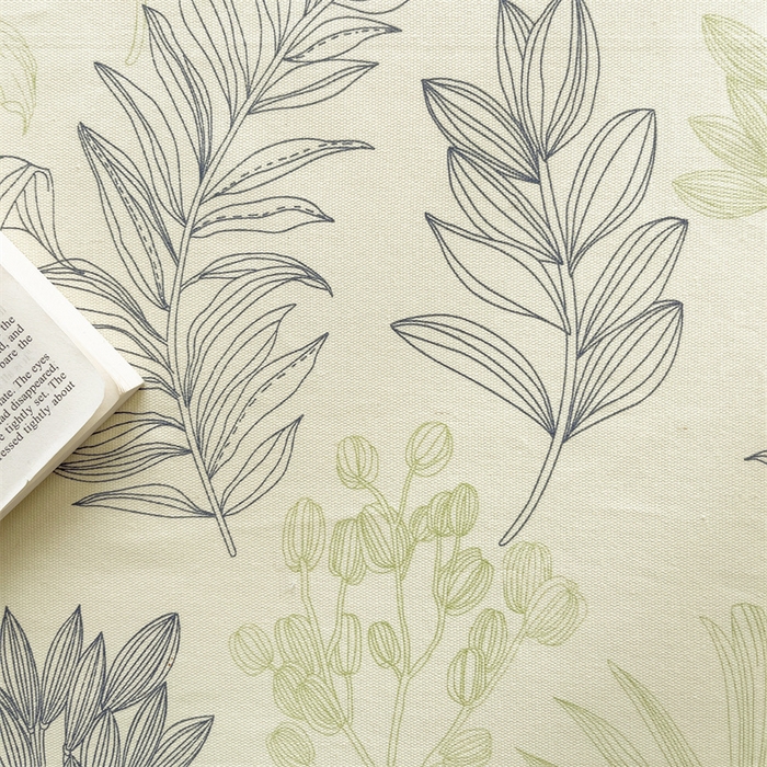 91家纺网 家纺一手货源 找家纺 名兮家居2025新款卡通简约时尚全棉老粗布床单 繁花-绿