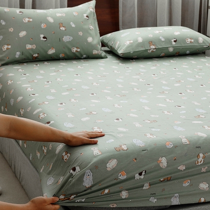 91家纺网 家纺一手货源 找家纺 （总）绫韵 2025春夏新款ins清新卡通碎花全棉13372精梳纯棉单床笠