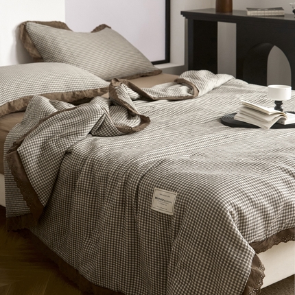 91家纺网 家纺一手货源 找家纺 （总）大彩家居 2025新款全棉皱皱纱双层纱夏被空调被夏凉被被子被芯