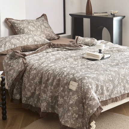 91家纺网 家纺一手货源 找家纺 （总）大彩家居 2025新款全棉皱皱纱双层纱夏被空调被夏凉被被子被芯