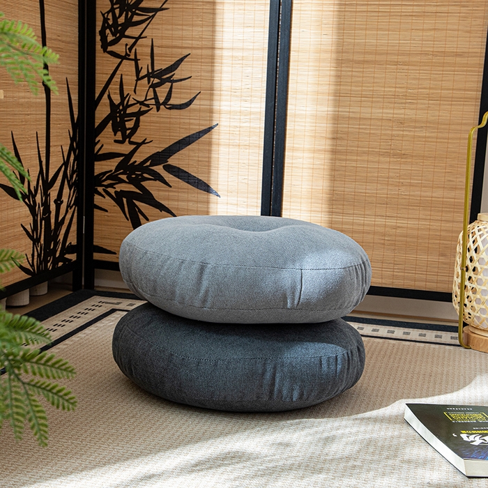 91家纺网 家纺一手货源 找家纺 沐沐家纺 2026新款韩国绒蒲团坐垫 明黄