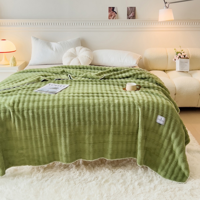 91家纺网 家纺一手货源 找家纺 （总）宜家坊 2025新款高克重双面绒毛卡兔绒多功能毛毯