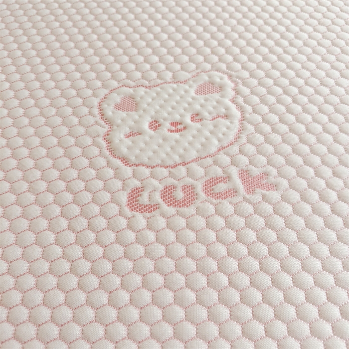 91家纺网 家纺一手货源 找家纺 喜居 2025新款LUCK小冰熊冰豆豆凉席 LUCK小冰熊-粉