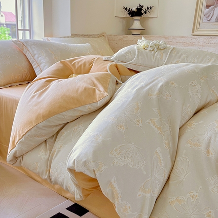 91家纺网 家纺一手货源 找家纺 （总）梧桐树 2025新款100%全棉13372加厚印花四件套