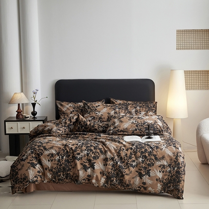 水洗的故事 2025新款全棉磨毛印花四件套 墨轩