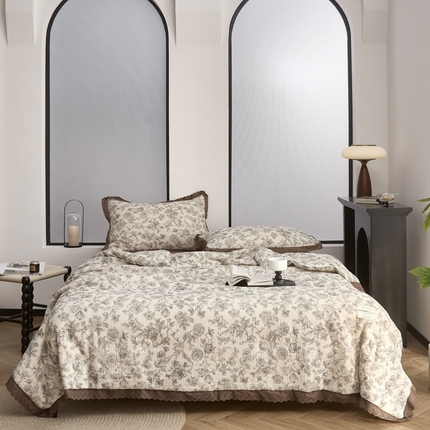 91家纺网 家纺一手货源 找家纺 （总）大彩家居 2025新款全棉皱皱纱双层纱夏被空调被夏凉被被子被芯