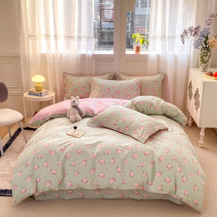 91家纺网 家纺一手货源 找家纺 （总）凌鼎 2025新款13070全棉印花款四件套