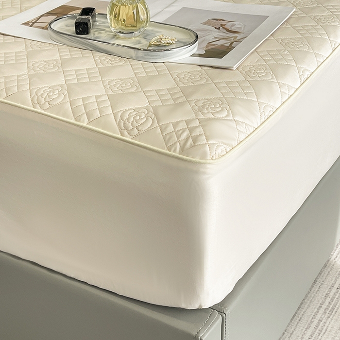 91家纺网 家纺一手货源 找家纺 （总）2025A类母婴级长绒棉夹棉床笠三件套纯棉全棉加厚席梦思床罩床套四季款保护罩