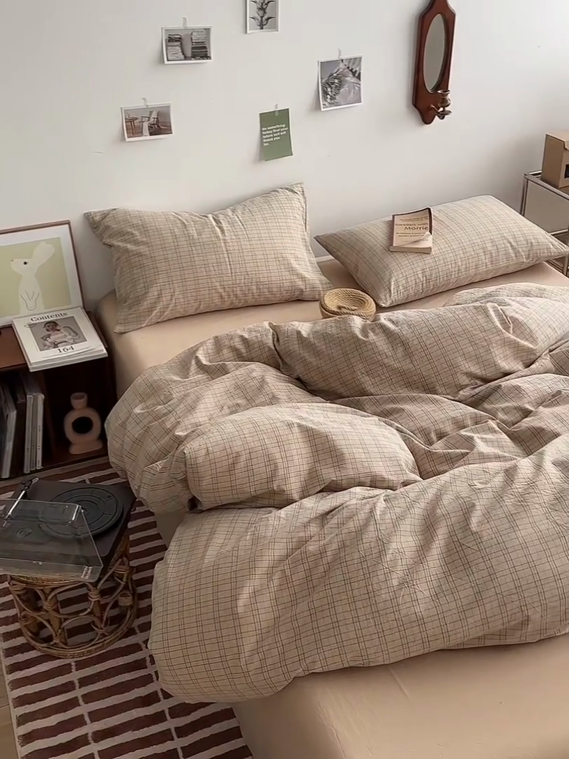 91家纺网 家纺一手货源 找家纺 水洗的故事 2025新款无印良品水洗棉四件套 赫本米