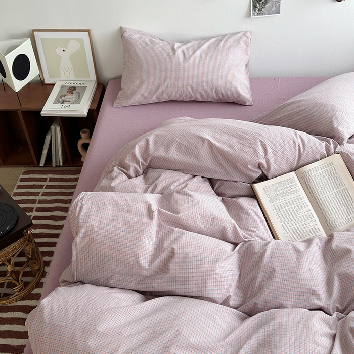 91家纺网 家纺一手货源 找家纺 水洗的故事 2025新款无印良品水洗棉四件套 芋紫