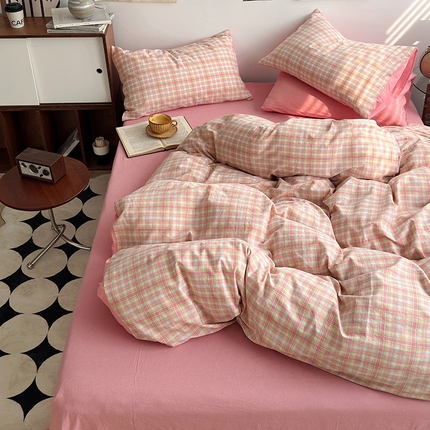 （总）水洗的故事2025新款A类AB版全棉色织水洗棉四件套