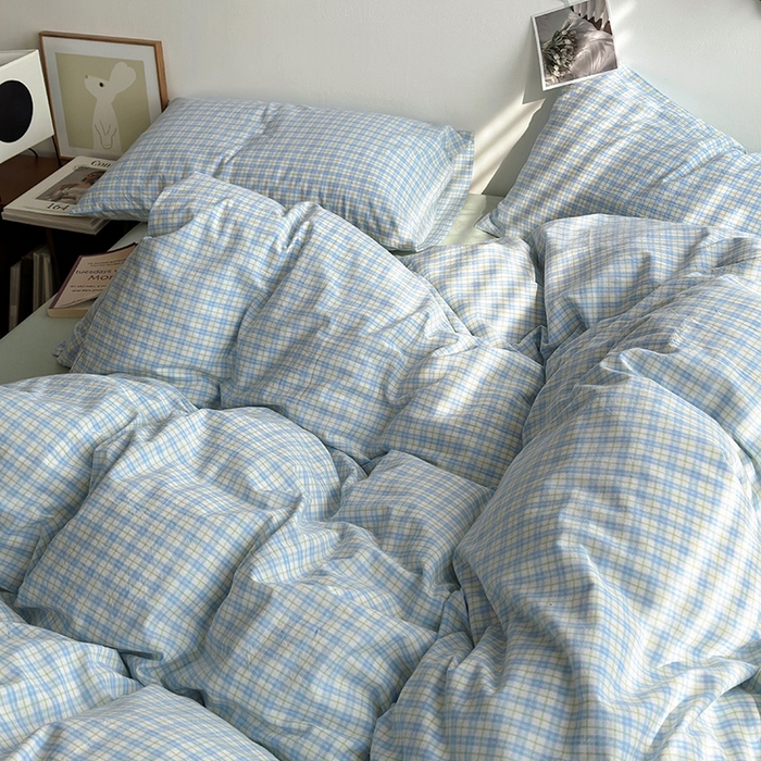 91家纺网 家纺一手货源 找家纺 水洗的故事 2025新款无印良品水洗棉四件套 青果