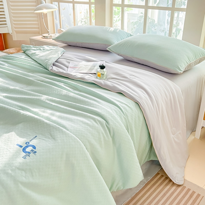 91家纺网 家纺一手货源 找家纺 （总）芙绣 芙绣 2025新款七彩华夫格提花夏被四件套夏凉被空调被