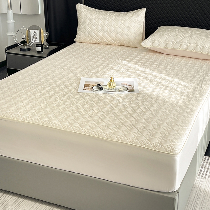 91家纺网 家纺一手货源 找家纺 （总）2025A类母婴级长绒棉夹棉床笠三件套纯棉全棉加厚席梦思床罩床套四季款保护罩