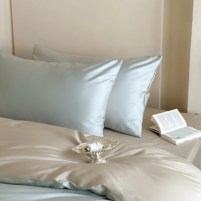 91家纺网 家纺一手货源 找家纺 赫帛 2025新款60支超细旦天丝棉四件套-雅奢 雅奢-天青色