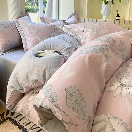 91家纺网 家纺一手货源 找家纺 （总）梧桐树 2025新款100%全棉13372加厚印花四件套