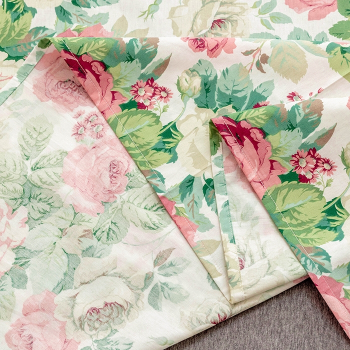 91家纺网 家纺一手货源 找家纺 绫韵 2025春夏新款ins清新卡通碎花全棉13372精梳纯棉单床单系列 浪漫花舞