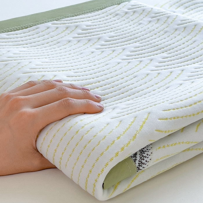 91家纺网 家纺一手货源 找家纺 柏薇 2025新款A类针织棉提花夏被空调被薄被子多功能盖毯 春竹