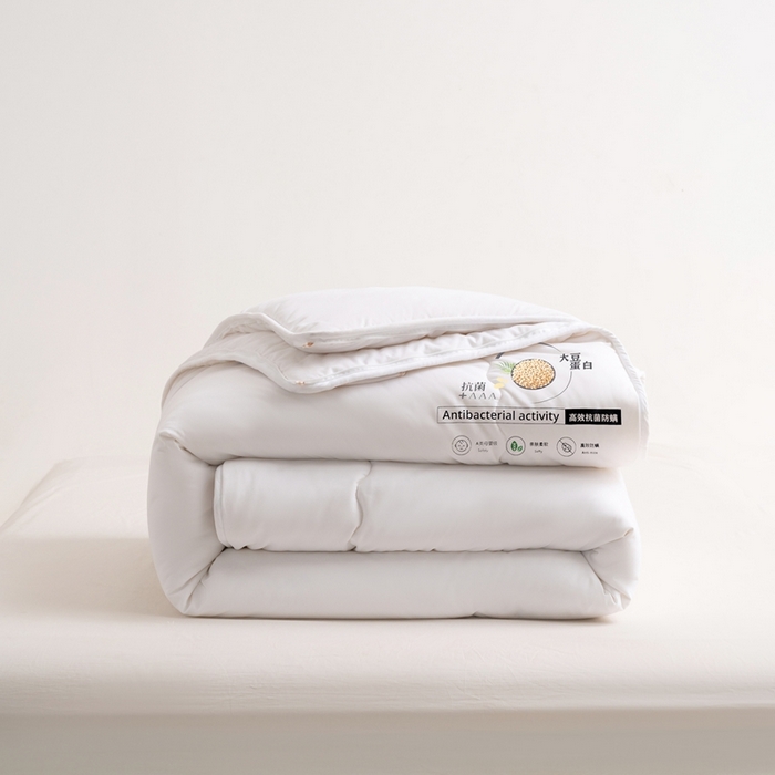 91家纺网 家纺一手货源 找家纺 易睡2025年新款大豆被春秋被冬被被子被芯 白色