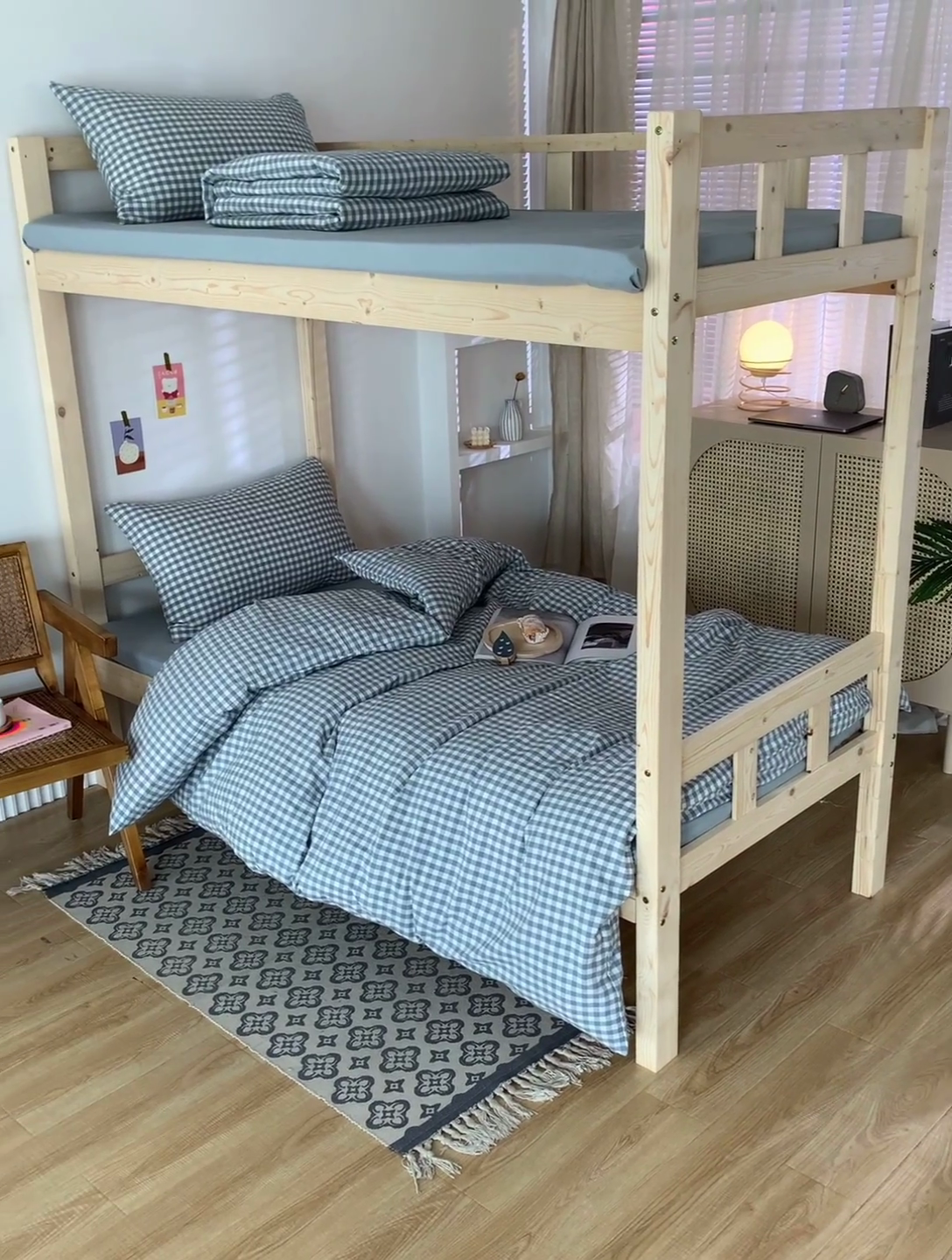 91家纺网 家纺一手货源 找家纺 （总）水洗的故事 2025新款开学季色织水洗棉学生宿舍三件套