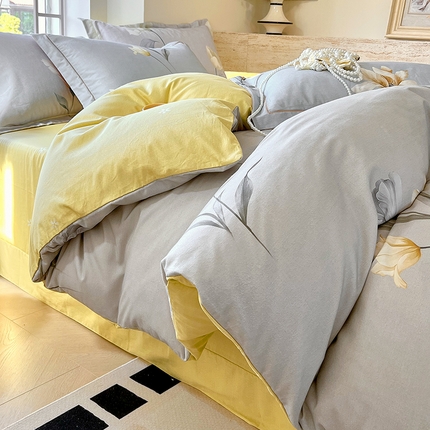 91家纺网 家纺一手货源 找家纺 （总）梧桐树 2025新款100%全棉13372加厚印花四件套