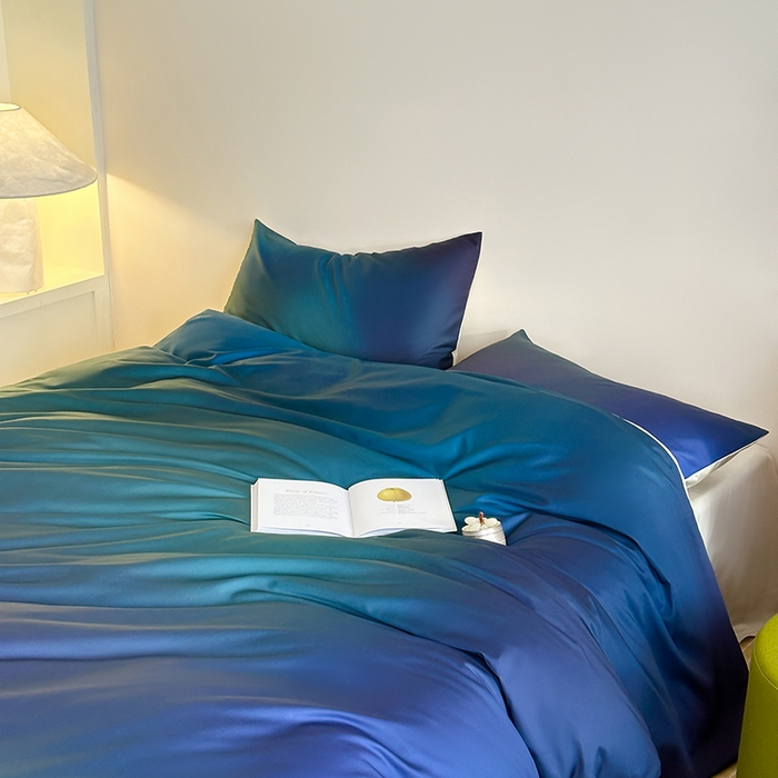 91家纺网 家纺一手货源 找家纺 （总）赫帛 2025新款50支长绒棉四件套-只此青绿