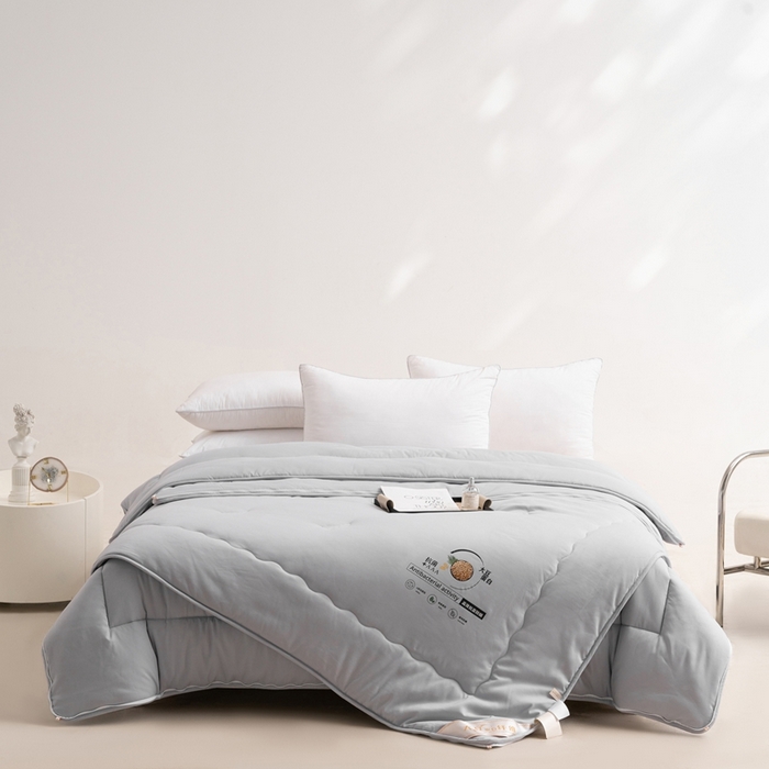 91家纺网 家纺一手货源 找家纺 易睡2025年新款大豆被春秋被冬被被子被芯 灰色