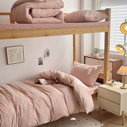 91家纺网 家纺一手货源 找家纺 （总）水洗的故事 2025新款A类色织水洗棉学生三件套