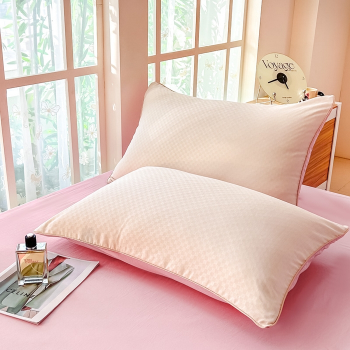 91家纺网 家纺一手货源 找家纺 芙绣 芙绣 2025新款七彩华夫格提花夏被四件套夏凉被空调被 奶昔+粉