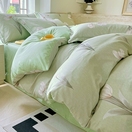 91家纺网 家纺一手货源 找家纺 （总）梧桐树 2025新款100%全棉13372加厚印花四件套