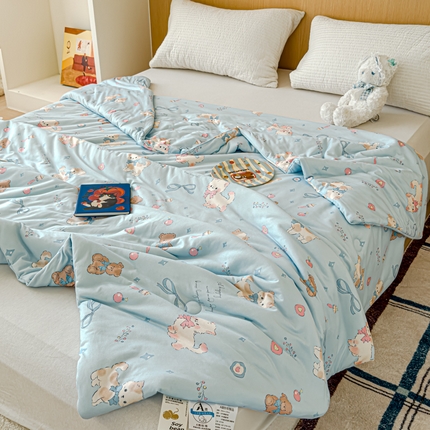 91家纺网 家纺一手货源 找家纺 （总）品乐家纺 2025新款A类针织棉大豆被夏被夏凉被空调被学生被子